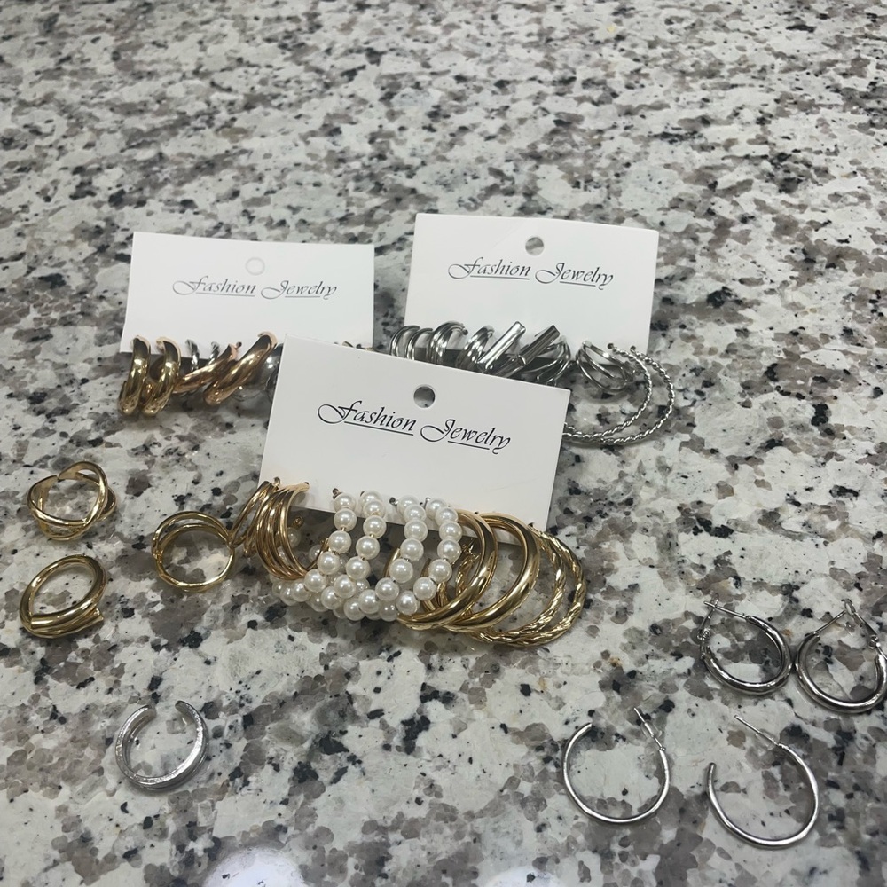 Fashion Jewelry Gold and Silver Twisted Drop Earrings